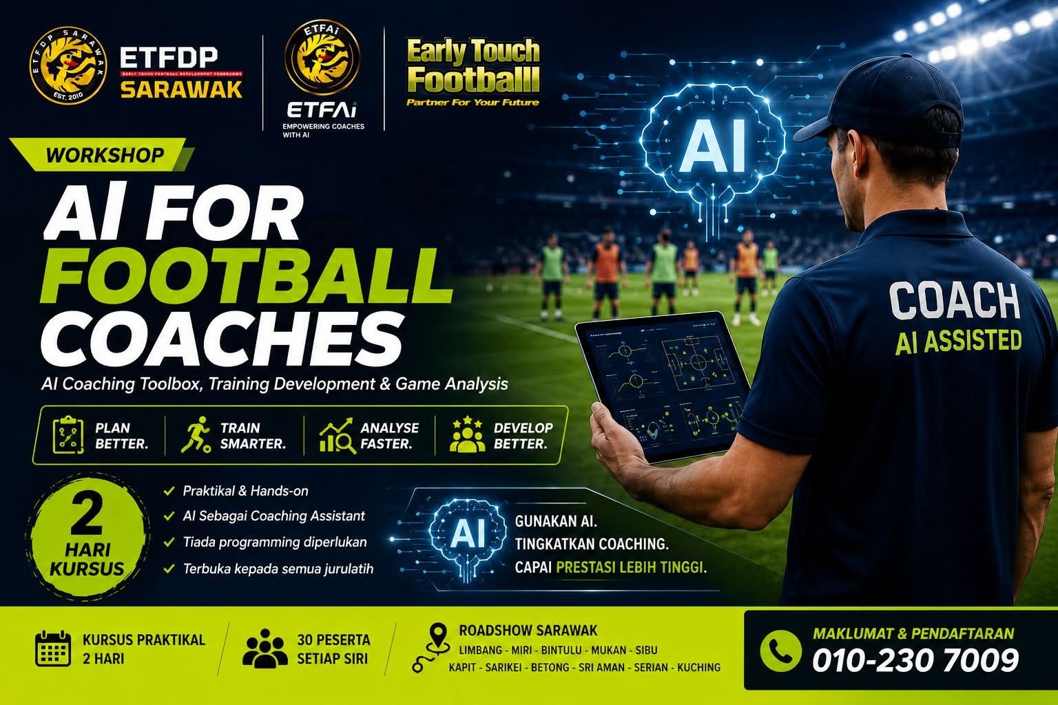 Poster program AI for Football Coaches ETFDP Sarawak